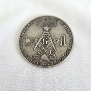 Vintage Masonic Challenge Coin "Our Worthy Brother" Fraternal Token
